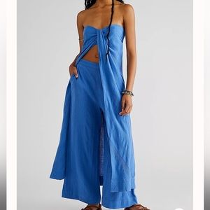 Free People Banita Set in Maroccan Blue